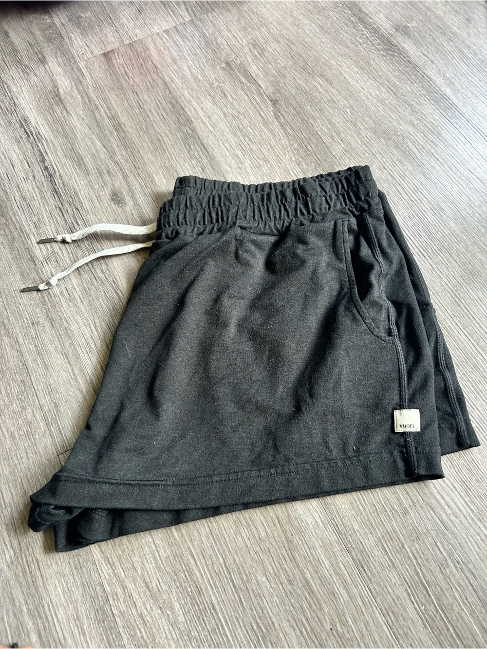 Vuori Black Athletic Drawstring Shorts